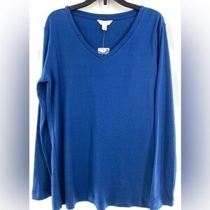 Charter club cotton V-neck sleep top-M